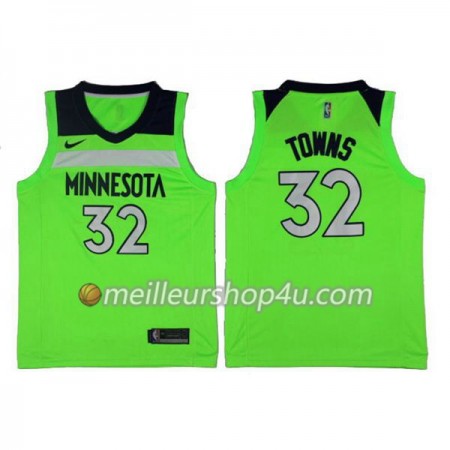 Maillot Basket Homme Minnesota Timberwolves Karl-Anthony Towns 32 Nike 2017-18 Vert Swingman